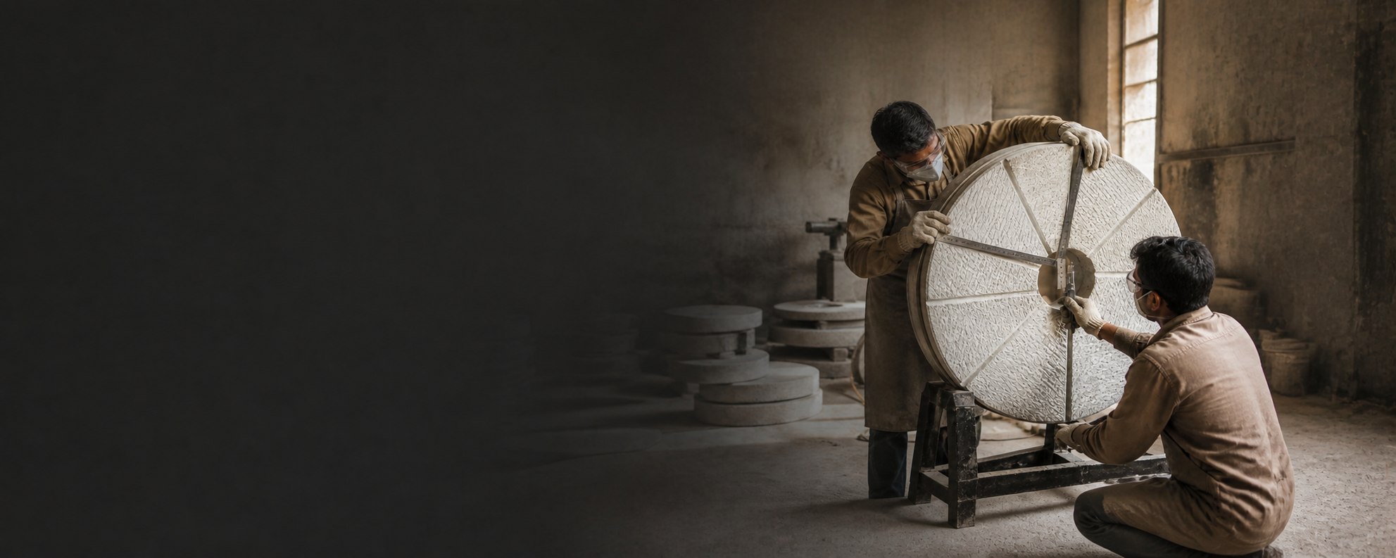Precision emery stone quality inspection