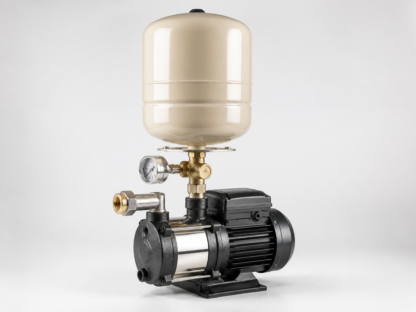 Pressure-booster pump system with tank