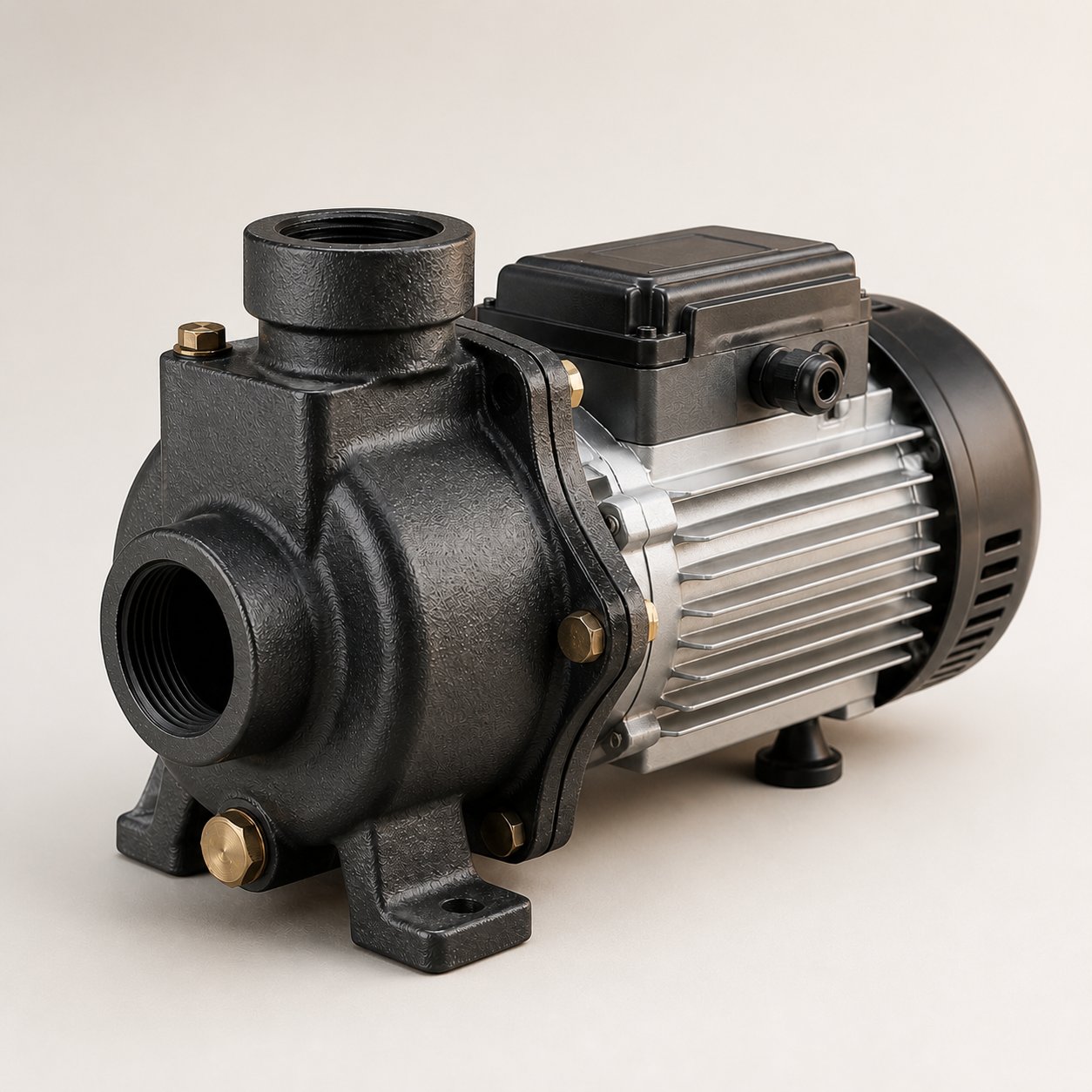 Self-priming monoblock water pump